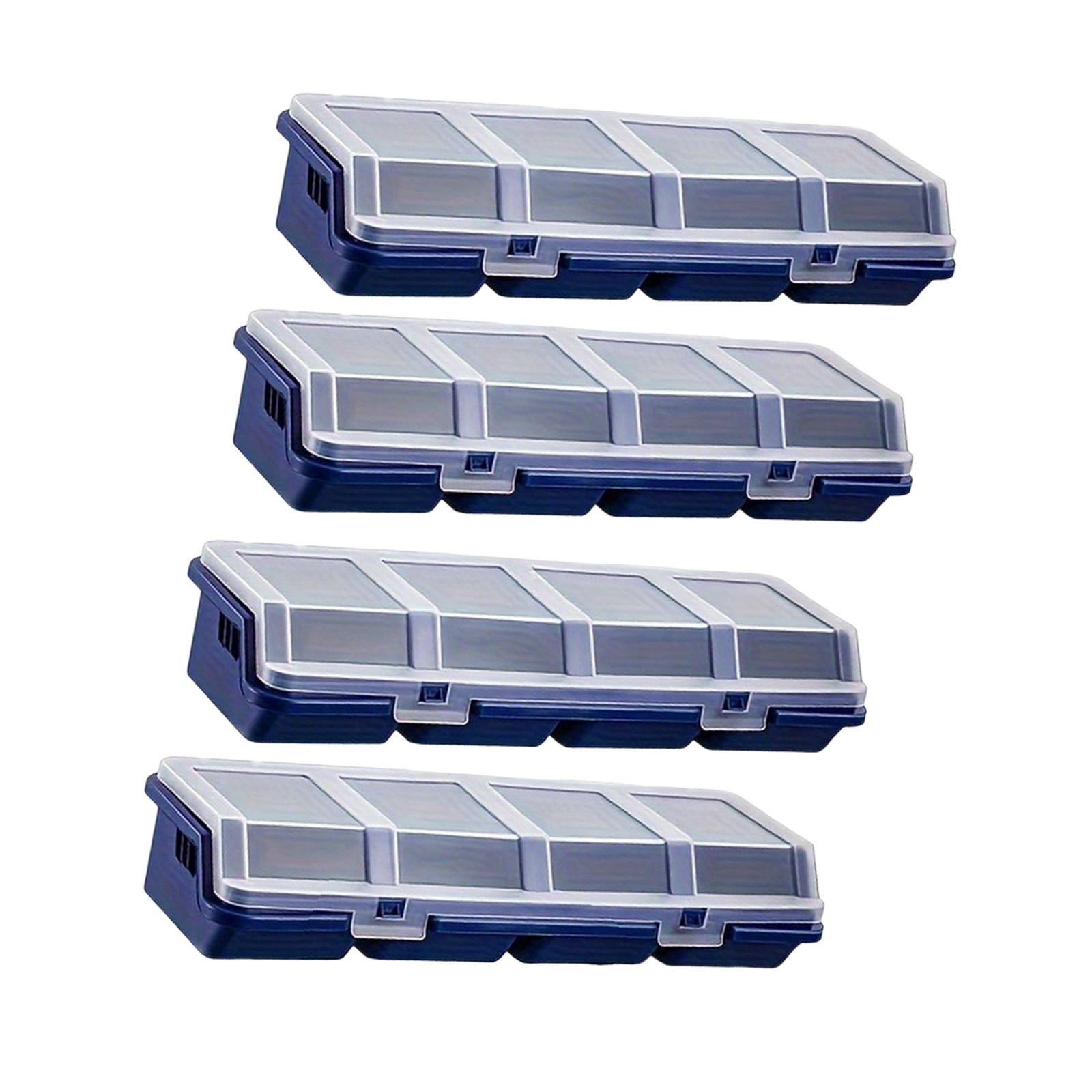 Ioensy - Organizador De Tornillos De 4 Piezas, Divisor Para Piezas Pequeñas, Pernos, Salas De Manualidades, Azul