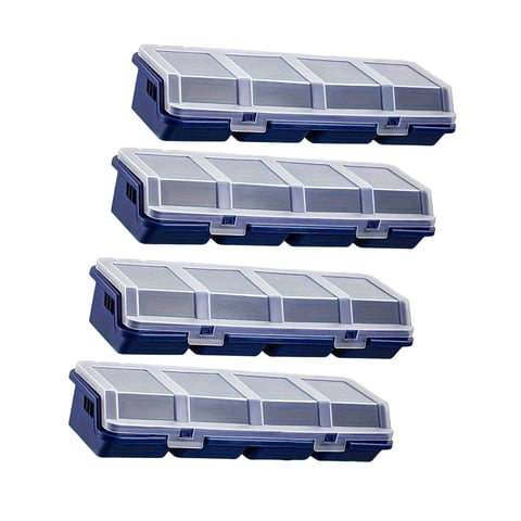 Ioensy - Organizador De Tornillos De 4 Piezas, Divisor Para Piezas Pequeñas, Pernos, Salas De Manualidades, Azul
