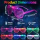 thumbnail image 2 of Gafas de sol LED para fiesta Honoson 102 piezas Neon Glow, 2 of 6