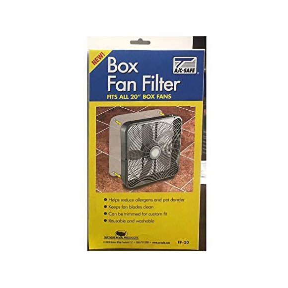Filtro de ventilador AC Safe, poliéster, 20 x 20 cm, con 1 filtro y 4 clips