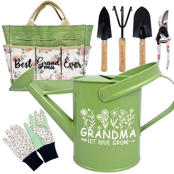 Set de herramientas de jardín Taesun con bolso floral, regadera y guantes