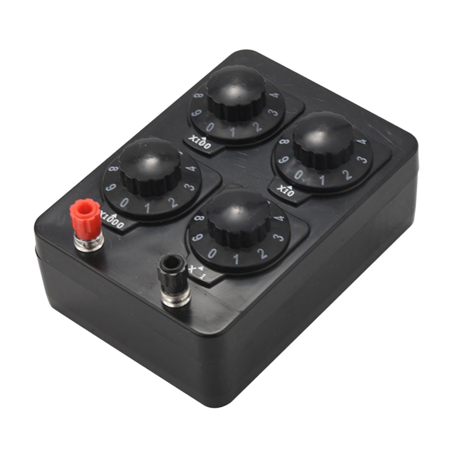 Bothyi - Caja De Resistencia Enseñanza Ajustable 0-9999 Ohm Para Educación Aprendizaje Medición