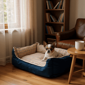 Bloccare - Cama Para Mascotas Espuma - Talla S (Azul) 40 X 40 X 15 Cm