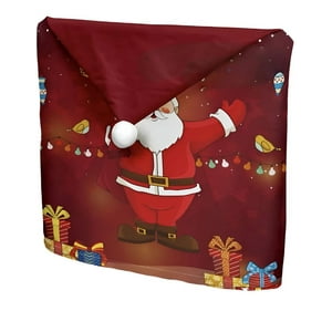 Genérica - Pack 6 Fundas De Respaldo De Sillas Navidad Con Pompón 25N9