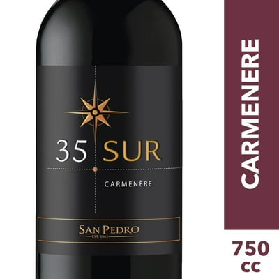 Vino Tinto Carmenere Botella 750 Ml 35 Sur