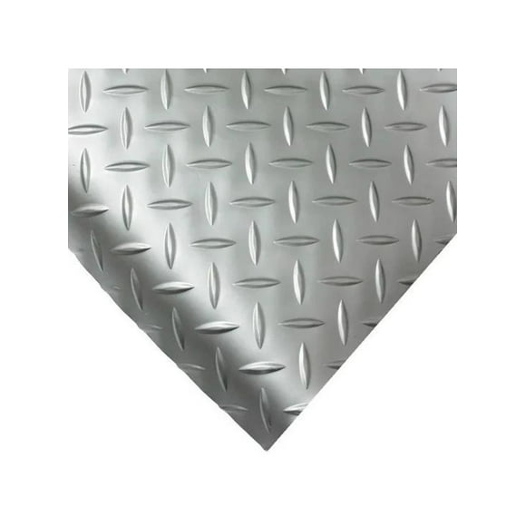 Piso R Pvc Diamantado 1,2 mm X 2 mm X 1 m Lineal Plata
