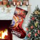 thumbnail image 1 of Samurai Jack Tema: Calcetines de Navidad, fino lino blanco para colgar en escaleras y chimenea, decoración navideña para el hogar, regalo de Navidad. 45cm × 32cm, 1 of 5