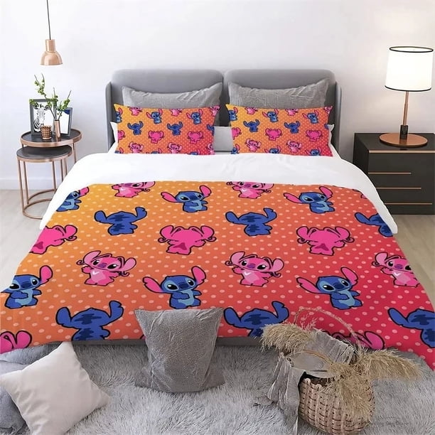 x1419 Bed SheetsStitch Duvet Cover Sewing Needlework Multi-piece Bedding Set Cute Pattern Set /Suitable for Boys and Girls Room Decoration 3-Piece Bedding Set (1 Duvet Cover + 2 Pillow Shams) nj1419