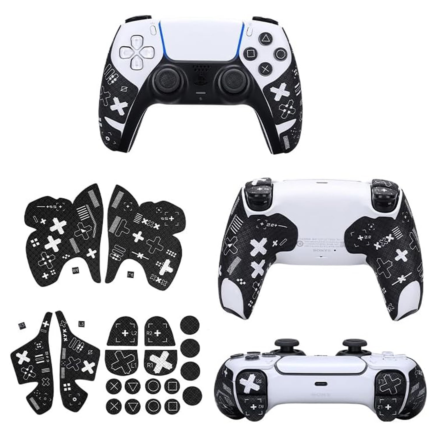 Genérico - Performance Grips For Playstation 5 Dualsense Controller - Cinta Adhesiva Antideslizante, Funda Absorbente Del Sudor, Compatible Con Ps5 Gamepad-negro