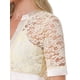 thumbnail image 5 of INSPIRE CHIC Bolero de Halloween para Mujer Chaqueta Corta Panel de Satén Mangas Cortas Encaje Abierto Frontal Cárdigan Beige XS, 5 of 6