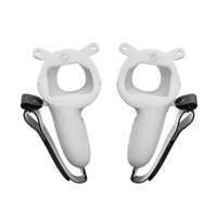 Genérico - Compatible Con Meta Quest 3/3S Vr Controller Silicone Cover - Silicone With Pu Leather Strap, Anti-Slip, Waterproof, Shockproof, Enhanced Grip And Durability Gaming Accessories-Blanco