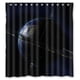 thumbnail image 1 of Cortina de ducha con diseño de satélite equilibrado, juego de cortinas de baño con ganchos, tamaño 66 x 72 pulgadas, 1 of 3
