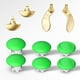 thumbnail image 1 of Kit de tapas metálicas para joysticks y botones traseros compatibles con el mando Edge de PS5 - Cubierta de seta para palanca de pulgar, palanca basculante 3D-Oro Verde, 1 of 6