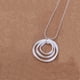 thumbnail image 4 of Stylish Silver Three Rings Pendant Necklace - Perfect for Men and Women!, 4 of 4