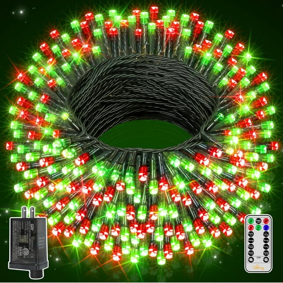 Luces navideñas Ollny 400 LED, 40 m, enchufe remoto a prueba de agua