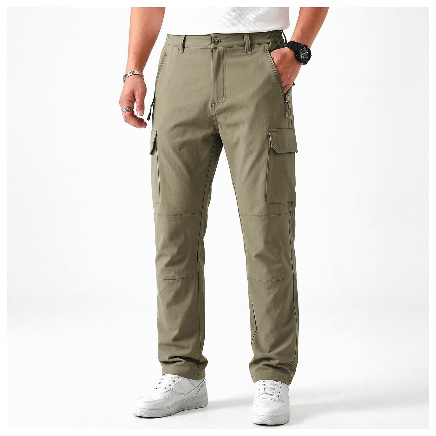 Genérico - Pantalon Termico Softshell Impermeable Hombre Invierno Frio Beige L
