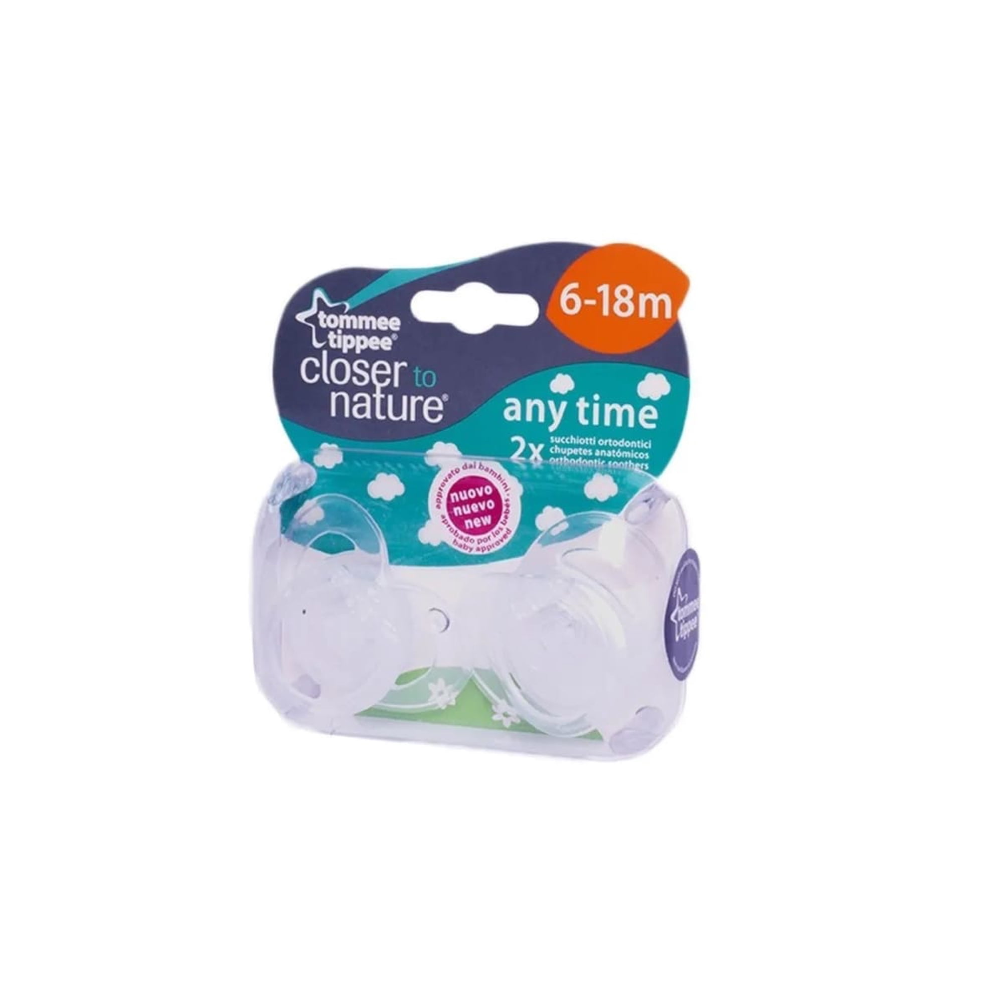 Tommee Tippee - Chupete De Silicona 6 18 Meses Anytime Orthodontic