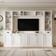Minimalist Entertainment Wall Unit Set with Bridge for TVs Up to 75 ...