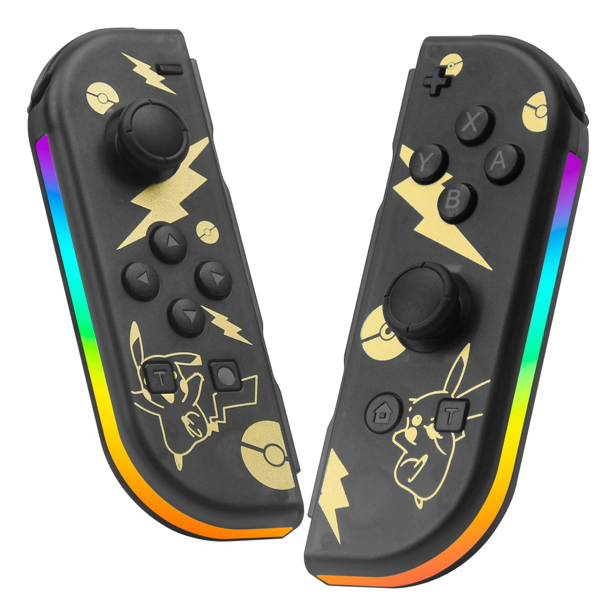 Genérico - Joystick (l/r) Para Nintendo Switch - Mando Inalámbrico De Reemplazo Con Luces Rgb Coloridas, Turbo Y Sensor De Movimiento