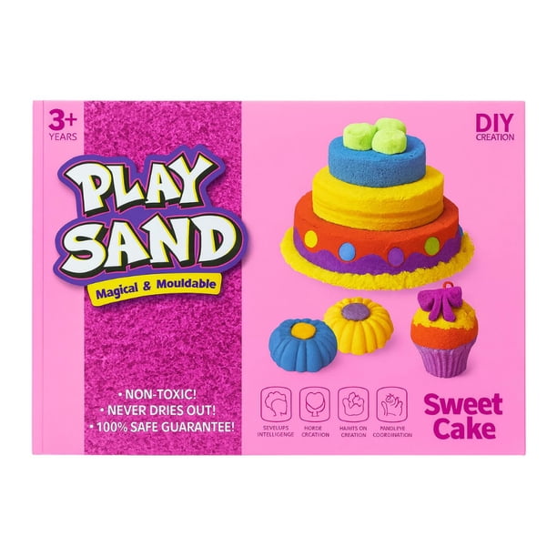 Set De Arena Magica Infantil Con Accesorios y Moldes Variado rosa
