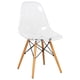 thumbnail image 1 of Silla de comedor LeisureMod Cresco moldeada en acrílico con base cromada, 1 of 7