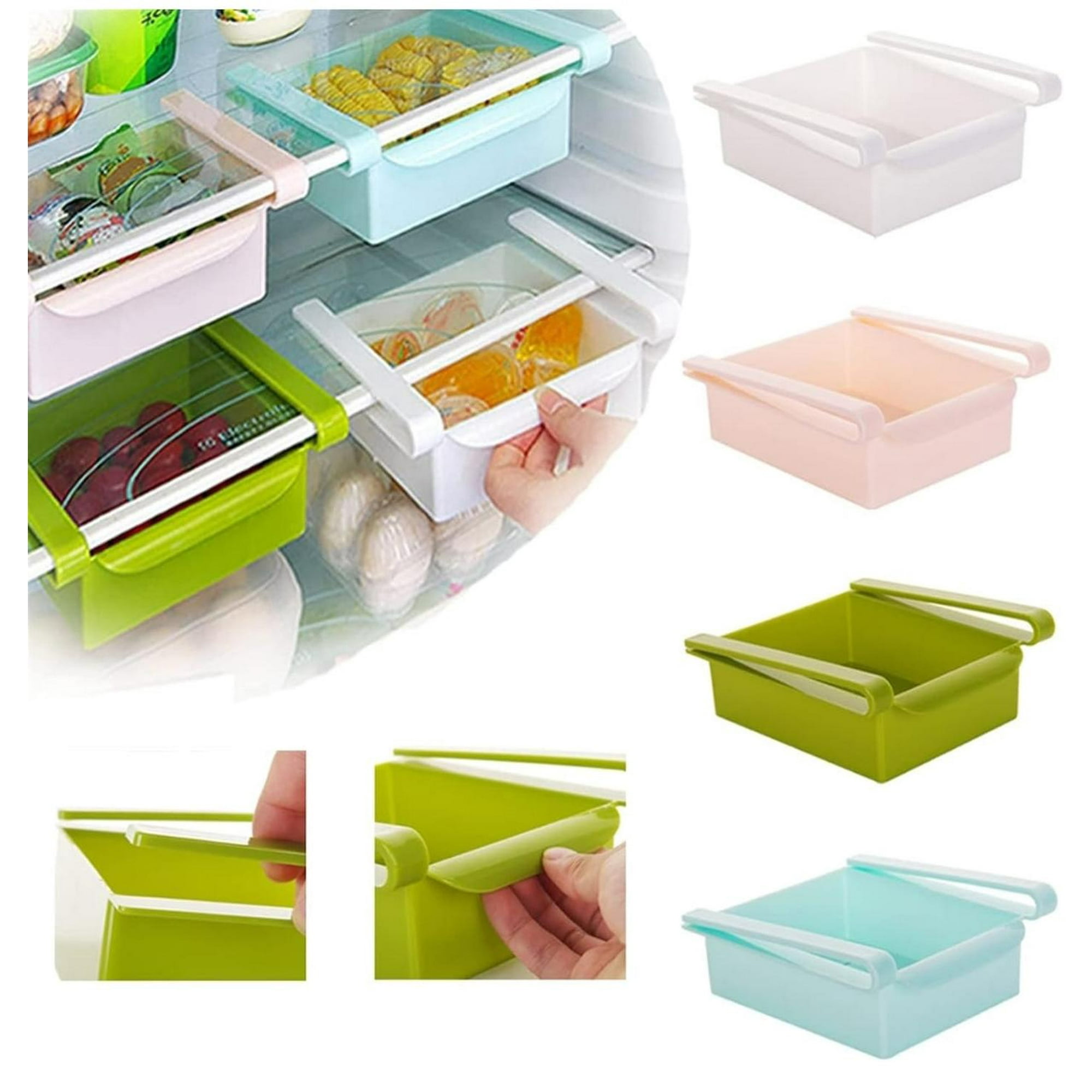 Genérico - Pack De 4 Bandejas Organizadoras Para Refrigerador Verde