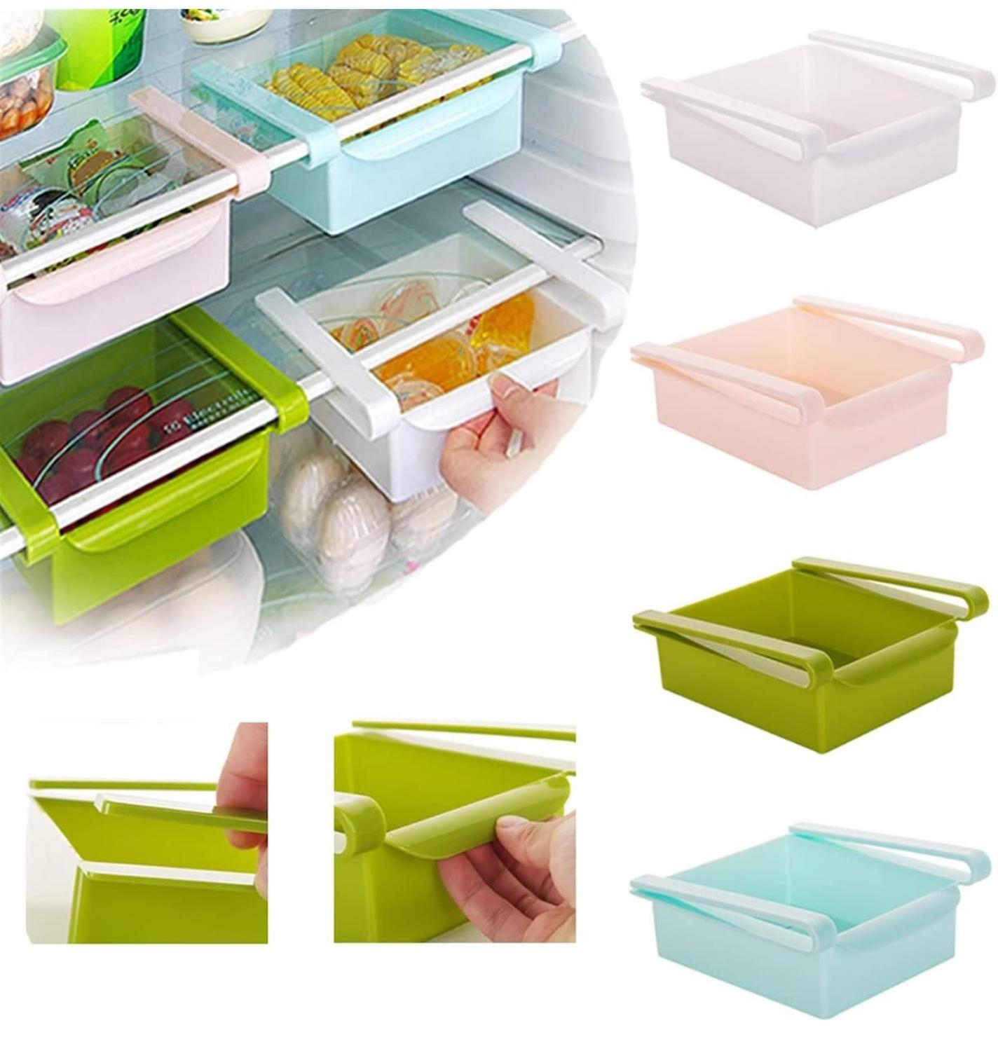Genérico - Pack De 4 Bandejas Organizadoras Para Refrigerador Verde
