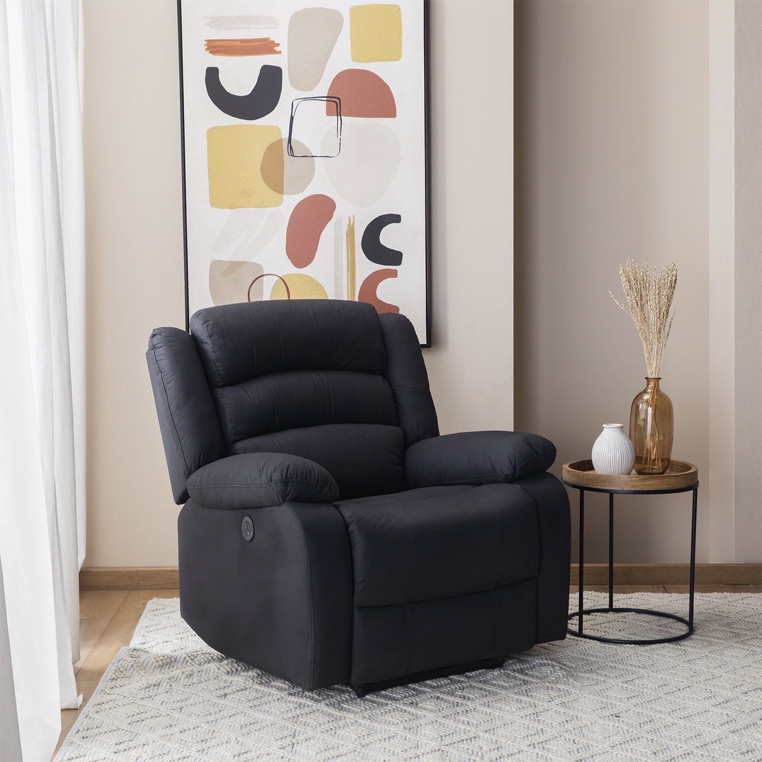 Daniels - Berger 1 Cuerpo Reclinable Eléctrico Moderno Negro New Praga 8041rffbkpw