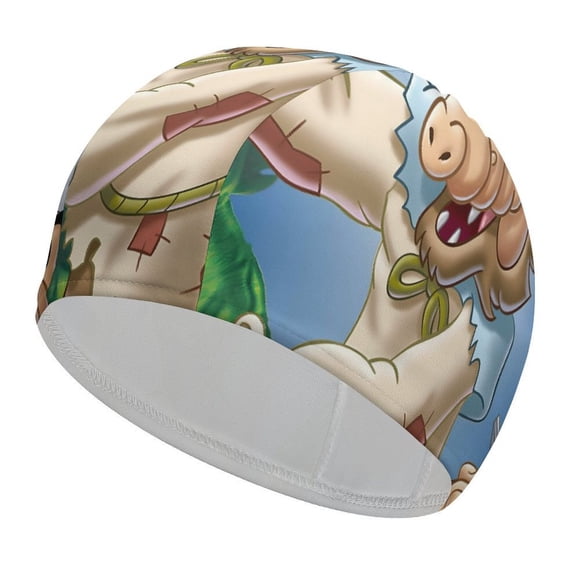 ALF: La serie animada Gorro de Natación de Licra, Gorro de Baño de Tela Cómoda, Gorro Elástico Antideslizante para Hombres, Mujeres y Niños