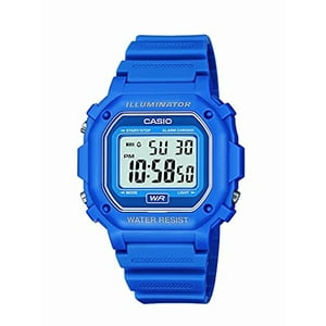 Casio F108Wh Reloj Digital Con Correa De Resina Azul Resistente Al Agua Casio Casio