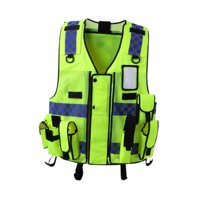 Ioensy - Chaleco De Seguridad Reflectante Con Bandas Reflectantes De Alta Visibilidad Y Malla Versátil