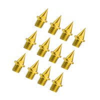 Magideal - 12 Clavos De Repuesto Para Zapatillas De Pista, Clavos De Aleación De Aluminio Y Carbono De 7 Mm Para Zapatillas De Pista Para Carreras De Corta Dista Oro