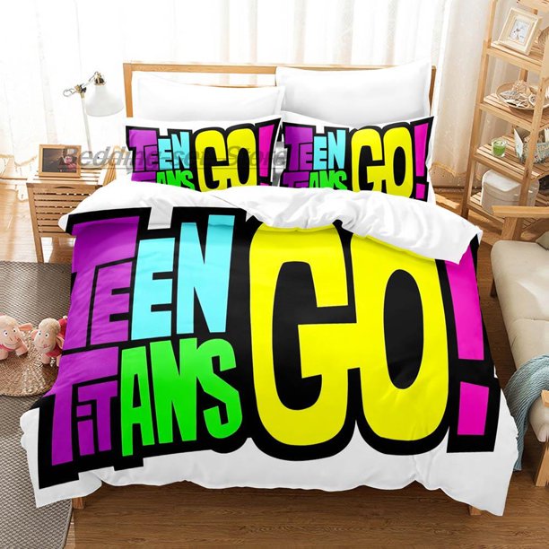 Titans GO Bedding Set Bed Set Aldult Kid Bedroom Duvetcover Sets Kawaii
