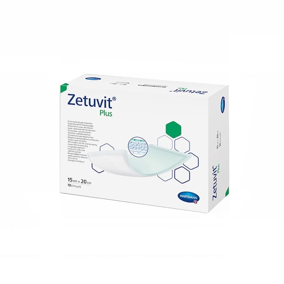 Apósito Zetuvit Plus 15x20 cm Súper Absorbente Caja 10