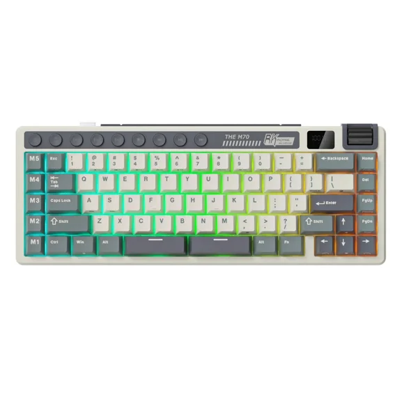 Teclado Mecánico Español Rk Royal Kludge M70 Cyan Purple 70%