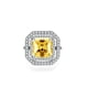 thumbnail image 2 of Anillo de Moissanita Corte Asscher de 5 Quilates Anillo de Piedra Amarilla Color D Claridad VVS1 Anillos de Boda de Diamante Anillos de Compromiso de Plata Esterlina S925 para Mujer, 2 of 7