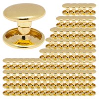 Magideal - 100 Unids/Set De Remaches De Tornillo De Latón , Remaches Forma Forma Forma Para Uñas, Decorativos Para Cartera, De Material Cuero, Bolsa , 8X6Mm