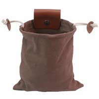Xusx111 - Bolsa Plegable De Campamento Al Aire Libre Bolsa De Alimentación Almacenamiento De Setas Cinturón De Bushcraft De Cuero Resistente Al Agua Bolsas De Vertido De Tinder Marrón Para Viajes Solo