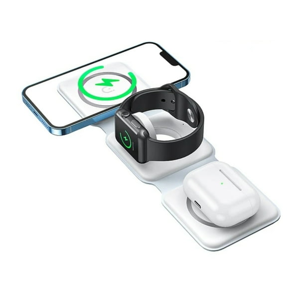Cargador Inalámbrico 3 en 1 Reloj Celular