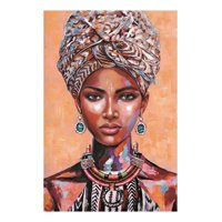 Genérico - Cuadro Decorativo Pared Mujer Afrodescendiente Hogar Jhn