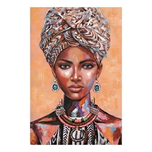 Genérico - Cuadro Decorativo Pared Mujer Afrodescendiente Hogar Jhn