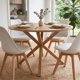 thumbnail image 4 of Comedor Mesa Redonda Equiz Wood 100cm | Base X + 4 Sillas Tulip Blancas, 4 of 5