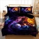 thumbnail image 2 of Galaxy Skull Mickey Mouse Quilt Duvet Cover Set Bed Linen Kids 3-Piece Bedding Set, 2 of 5