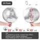 thumbnail image 4 of Globos de aluminio PartyWoo Silver, 20 unidades de diferentes tamaños con cinta, 4 of 6
