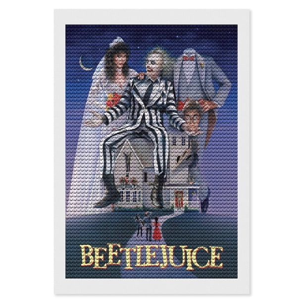 Beetlejuice Kits de Pintura de Diamantes para Adultos 5D DIY Diamond Art Kits Full Drill Diamond Dots para Regalo Decoración de Pared y Relajación Artes de Gemas 20*30cm