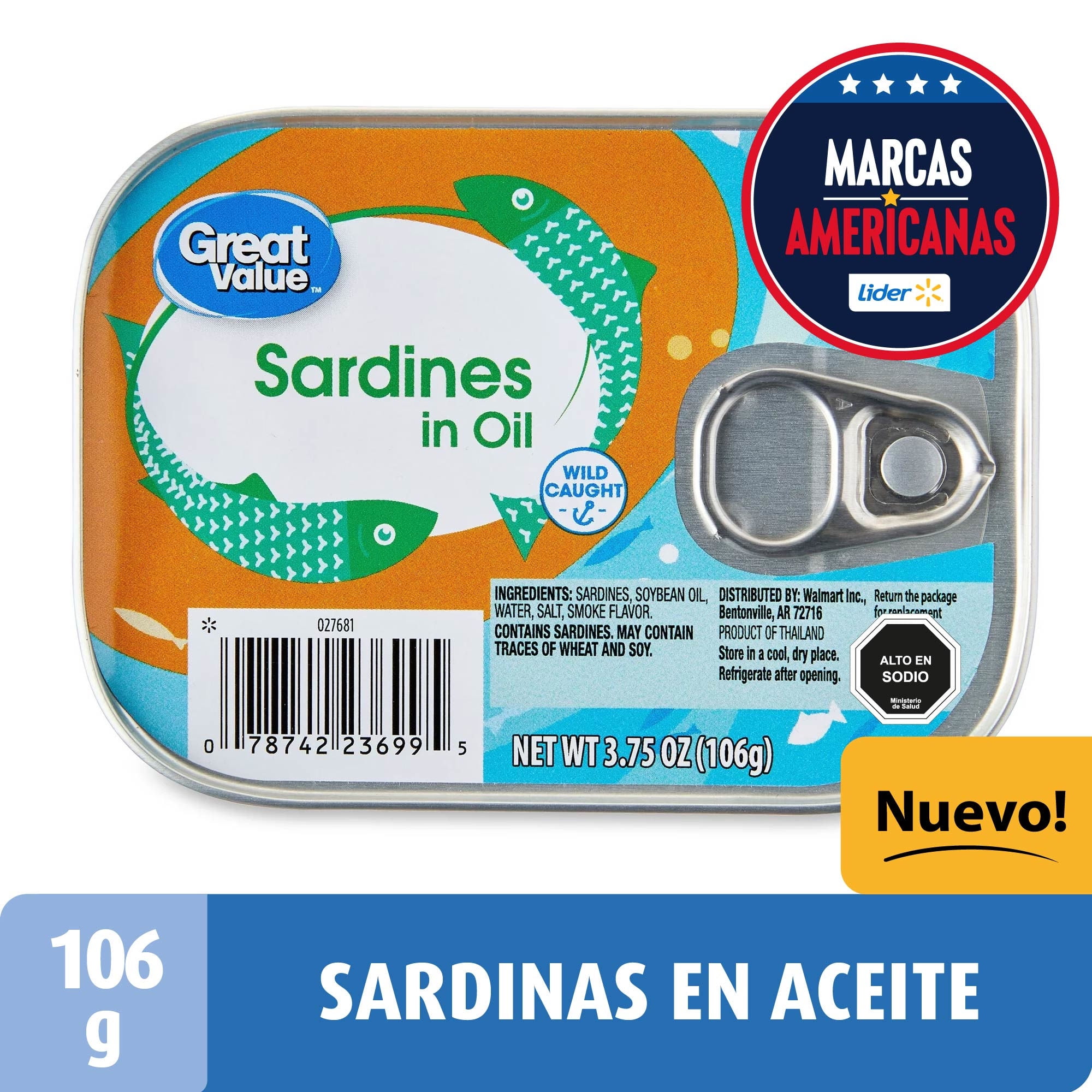 Sardina En Aceite 106 g Great Value