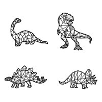 Genérico - Cuadro Dinosaurios Infantil En Mdf