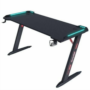 Crusec - Escritorio Gamer Profesional 120X60X72Cm Mesa Con Luces Rgb