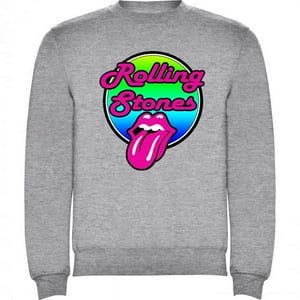 Genérico - Polerón The Rolling Stones Gris Claro Talla M Unisex