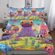 thumbnail image 1 of Juego de ropa de cama con funda nórdica y fundas de almohada con estampado 3D de monstruo alienígena, cierre de cremallera, microfibra suave hipoalergénica, diseño psicodélico., 1 of 3